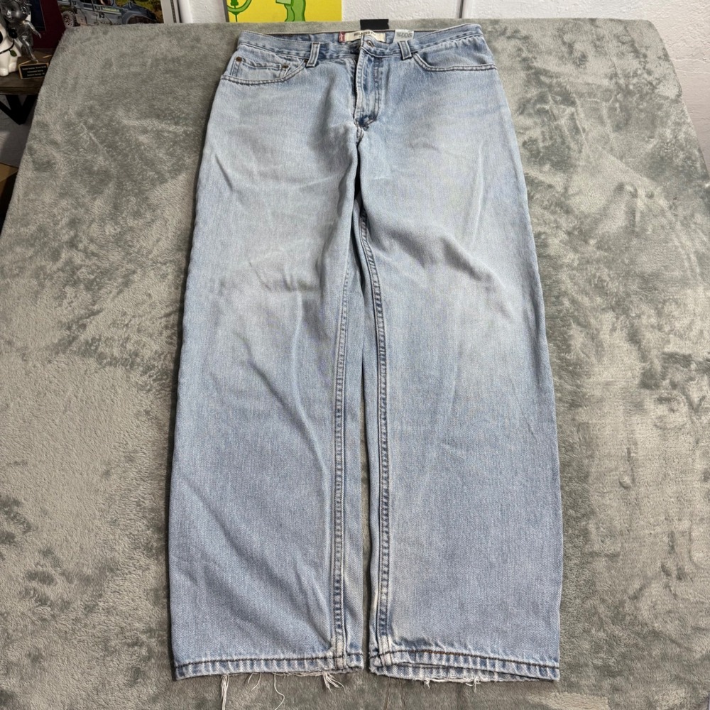 VTG Y2K Levi's 550 Relaxed Fit Distressed Light Wash Jeans Mens 32x29 (30x28.5)